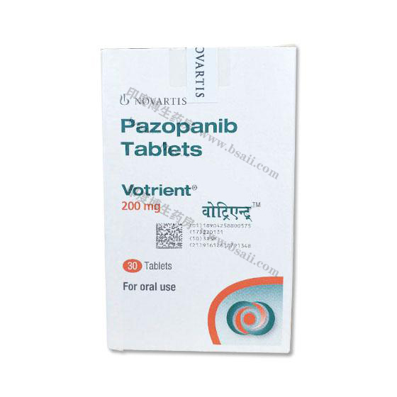 (维全特)印度帕唑帕尼PaZopanib培唑帕尼片（VOTRIENT/200mg）