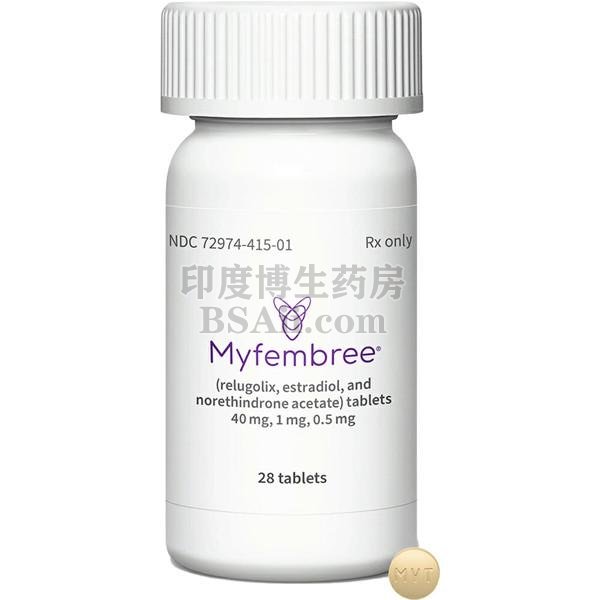 子宫肌瘤新药Myfembree（瑞格列克，雌二醇和炔诺酮乙酸酯）片剂FDA获批药厂实拍